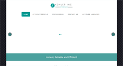 Desktop Screenshot of kohlerinc.co.za